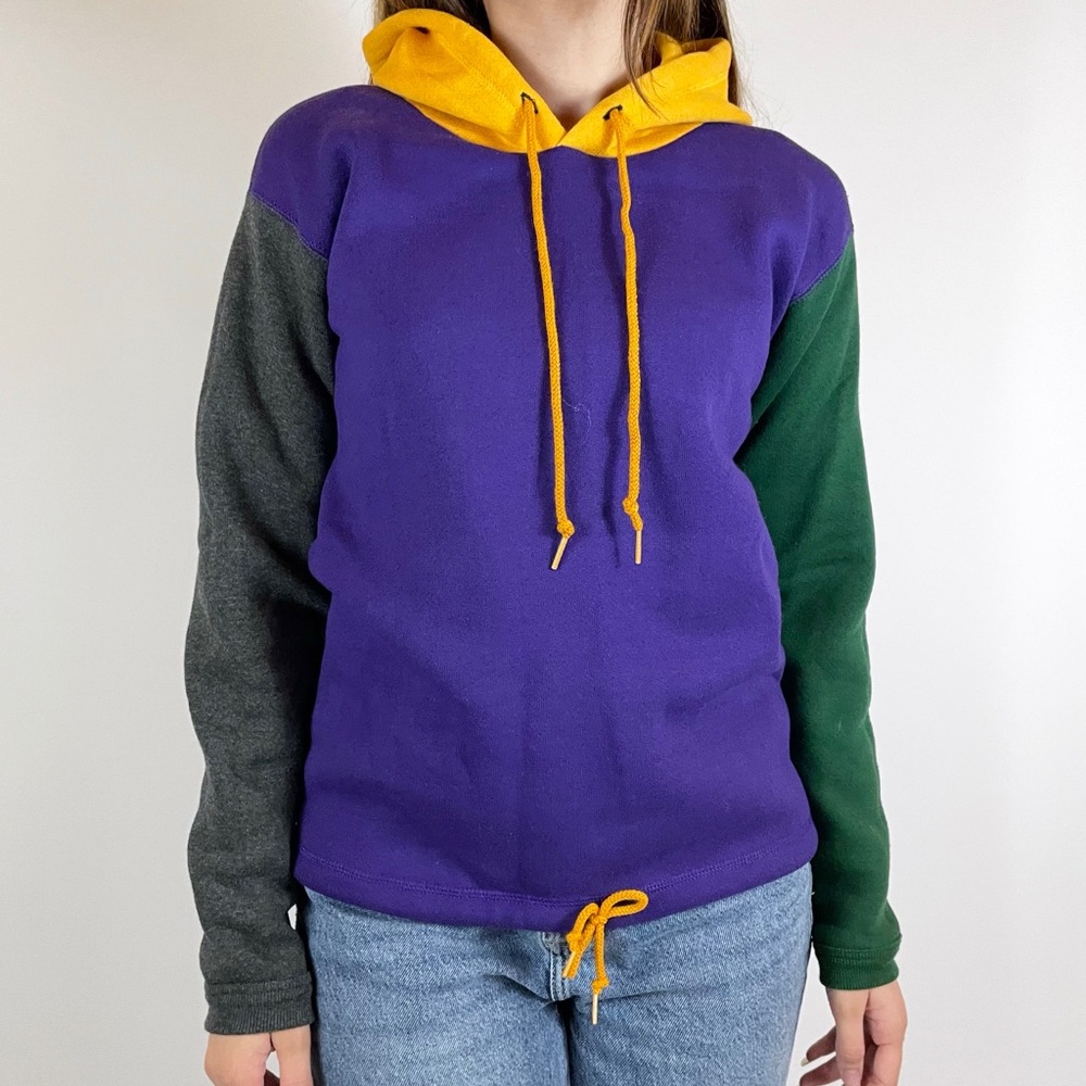 Vintage 90s Lee Colorblock Cotton Sweatshirt Hoodie